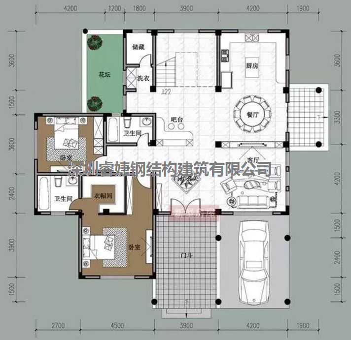 五套鄉(xiāng)間別墅小戶型，2層5臥室?guī)к噹?kù)，超級(jí)經(jīng)濟(jì)實(shí)惠（帶設(shè)計(jì)圖）(圖5)