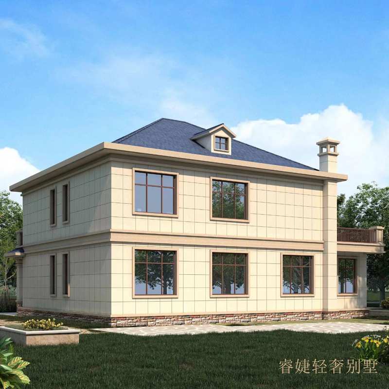 農(nóng)村42萬二層自建別墅設(shè)計(jì)圖，占地120平米左右，戶型極好(圖3)
